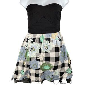 Torrid Dress Womens Size 20 Sweetheart Tulle Floral Plaid Rockabilly 50s Retro